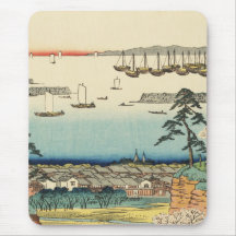 Shinagawa, Japão: Impressão de Woodblock do