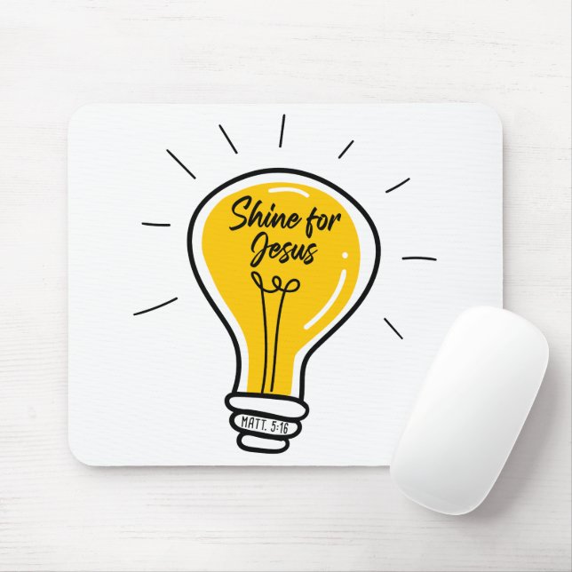 Mousepad Shine for JESUS - Matthew 5:16 Sunday School (Com mouse)