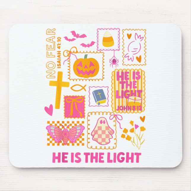 Mousepad Shine With The Light Of Jesus Christian Halloween  (Frente)