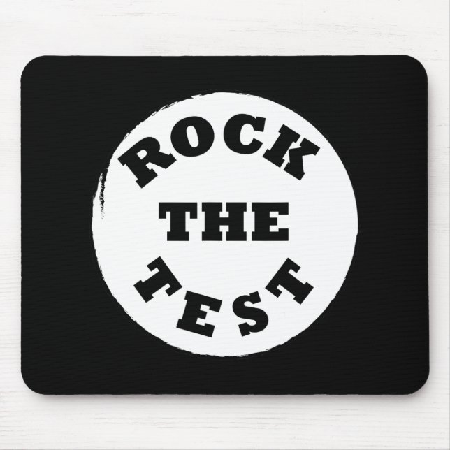 Mousepad Shirt Rock The Test Men School (Frente)