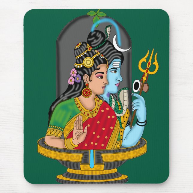 Mousepad Shiva Parvati – Divine Love & Blessings (Frente)