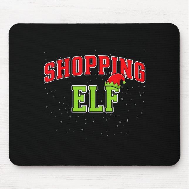 Mousepad Shopng Elf Christmas Family Matching Group Xmas Sh (Frente)