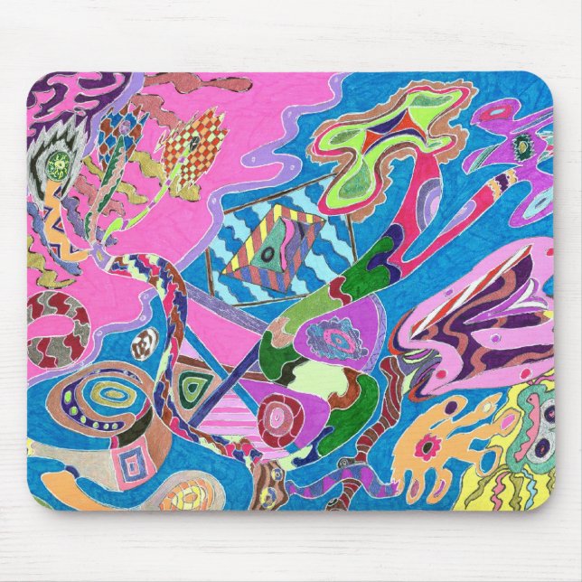 Mousepad Shore rosa, Abstrato Art (Frente)