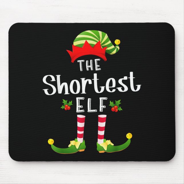 Mousepad Shortest Christmas Elf Matching Pajama X-mas Party (Frente)
