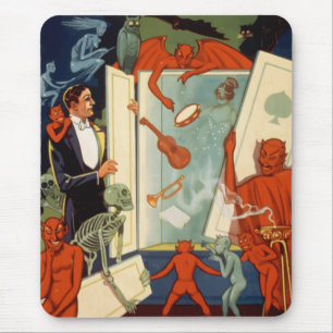 Mousepad Show de Mágica do Grande Carter Mágico Vintage