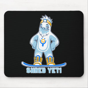 Mousepad Shred Yeti - Diversão Yeti Bigfoot Sasquatch Snowb