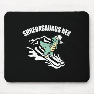 Mousepad Shredasaurus Rex Ski Dinossauro Crianças Esqui Div