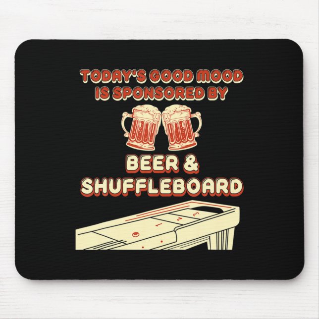 Mousepad Shuffleboard Player Beer  (Frente)