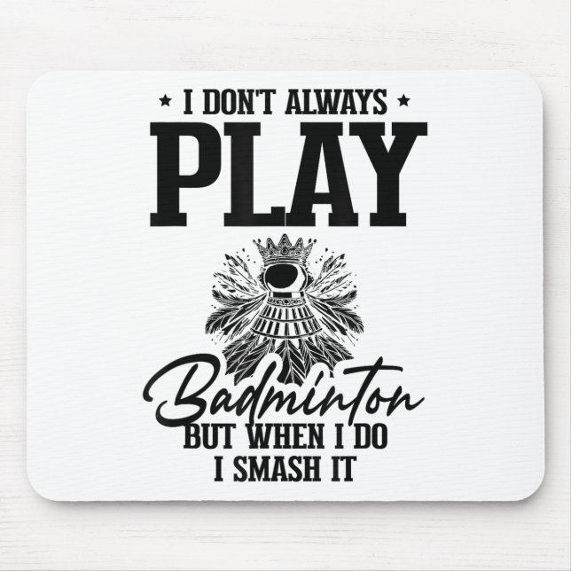 Mousepad Shuttle do Jogador de Badminton do ouro Retriever (Frente)