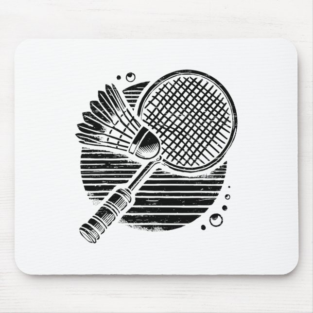 Mousepad Shuttle Jogador De Badminton Do Cachshund (Frente)