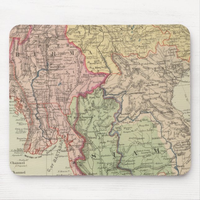 Mousepad Sião, Birmânia e Anam (Frente)