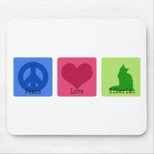 Mousepad Siberian do amor da paz