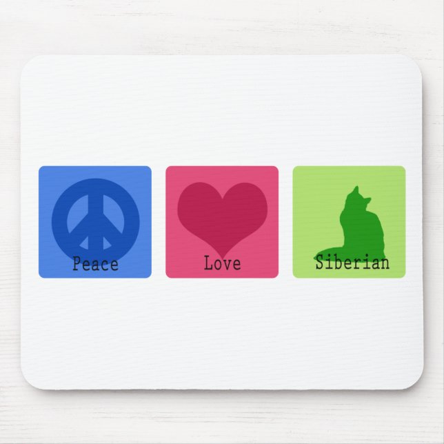 Mousepad Siberian do amor da paz (Frente)