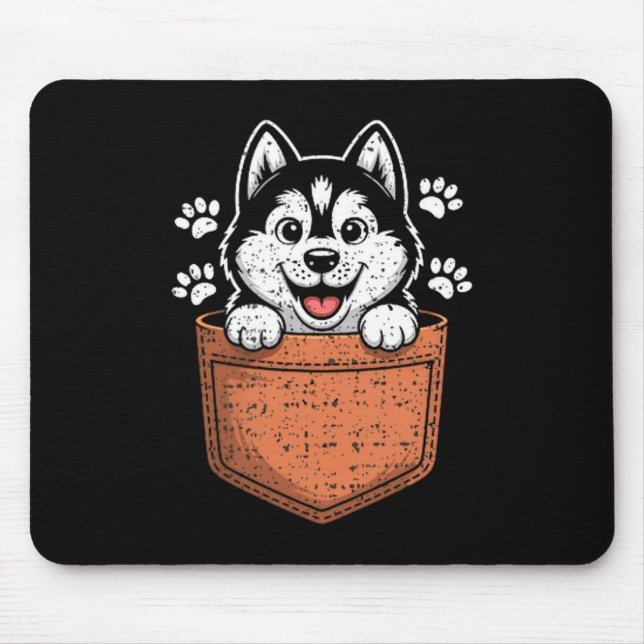 Mousepad Siberian Husky In Your Front Cket  (Frente)