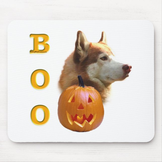 Mousepad Siberian Husky (vermelho) Boo (Frente)
