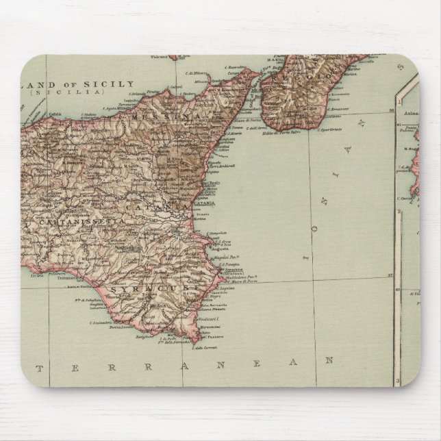 Mousepad Sicília, Sardenha (Frente)