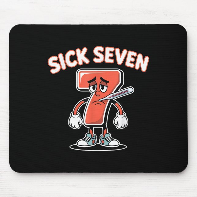 Mousepad Sick Seven Meme Tee Six Seven Fun Wordplay _5  (Frente)