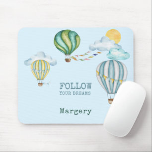 Mousepad Siga os seus sonhos, flutuando em água.