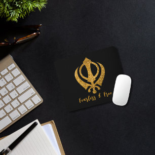 Mousepad Sikh Khanda "Sem medo e livre"