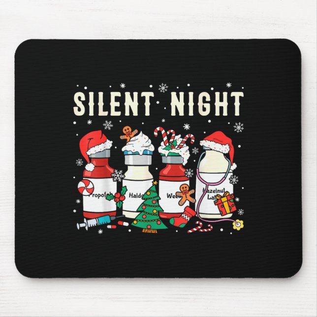 Mousepad Silent Night Christmas Nurse Medical Profol Doctor (Frente)