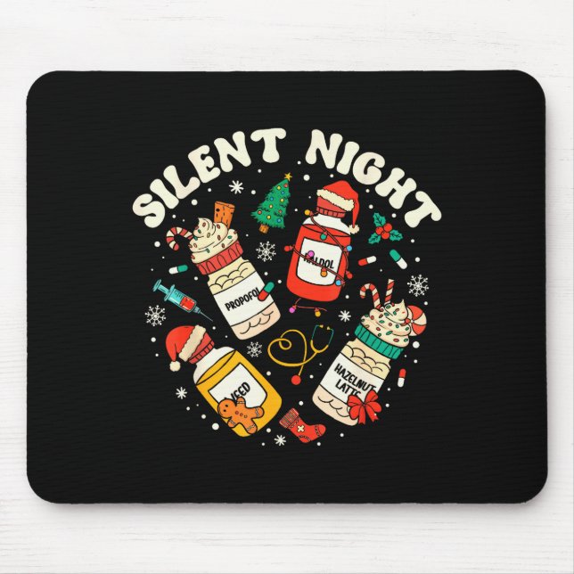 Mousepad Silent Night Christmas Nurse Medical Profol Doctor (Frente)