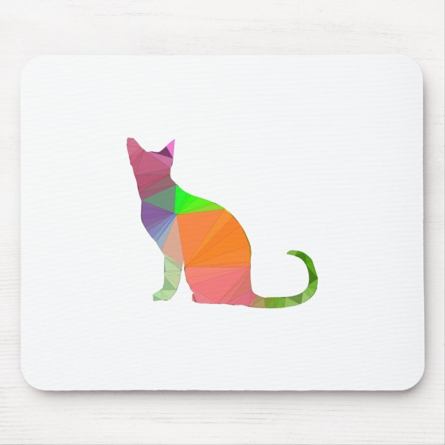 Mousepad Silhouette de Gato Baixo (Frente)
