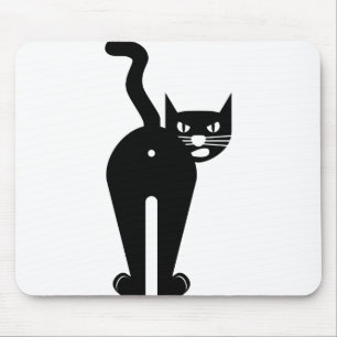 Mousepad Silhouette de Mamíferos de Gato Animal