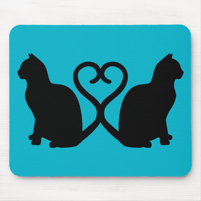 Mousepad Silhouette Heart de Dois Gatos (Frente)