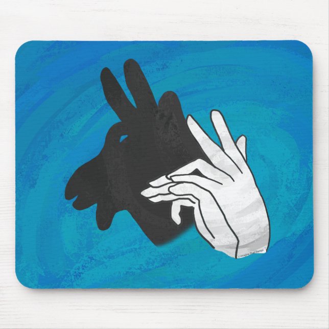 Mousepad Silhouette Mão Billy Goat Blue (Frente)