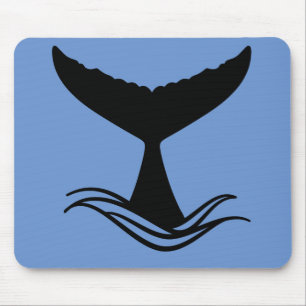 Mousepad Silhoule de Baleia Onda Oceânica