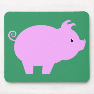 Mousepad Silhueta bonito do leitão