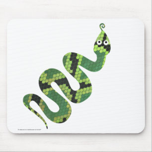 Mousepad Silhueta cobra, preta e Impressão verde