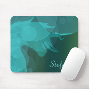 Mousepad Silhueta D de Unicorn que flui (bolhas de chá com
