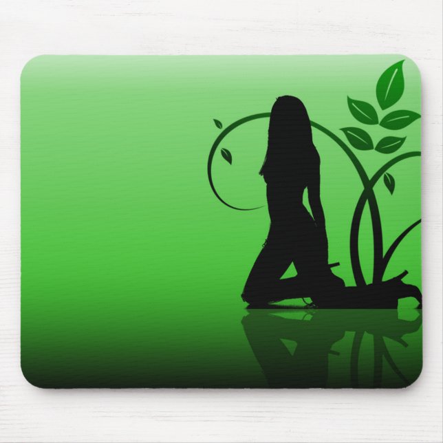 Mousepad Silhueta Dama Verde (Frente)