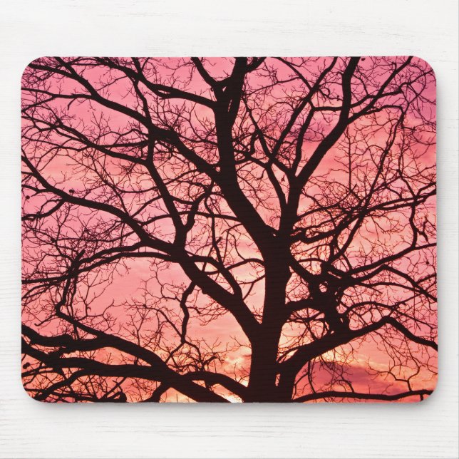 Mousepad Silhueta de árvores escamosas (Frente)