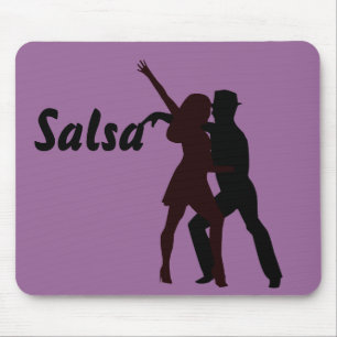 Mousepad Silhueta de dançarinos da salsa