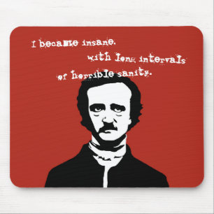 Mousepad Silhueta de Edgar Allan Poe