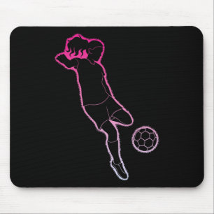 Mousepad Silhueta de Futebol Feminino Jogadora de Futebol M