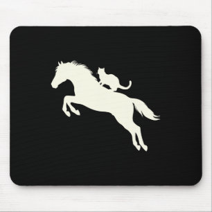 Mousepad Silhueta De Gato De Cavalo Para Amantes de os anim