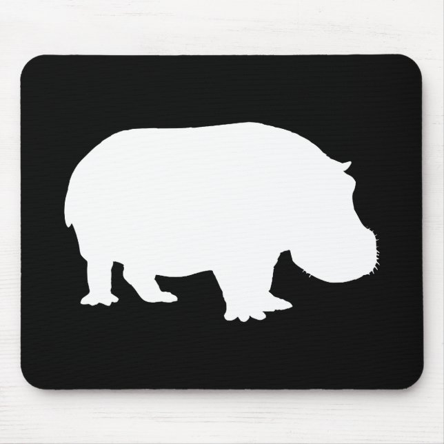 Mousepad Silhueta de Hipopótamo (Frente)