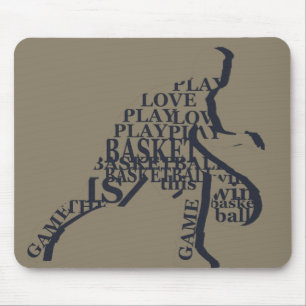 Mousepad silhueta de jogador de basquete