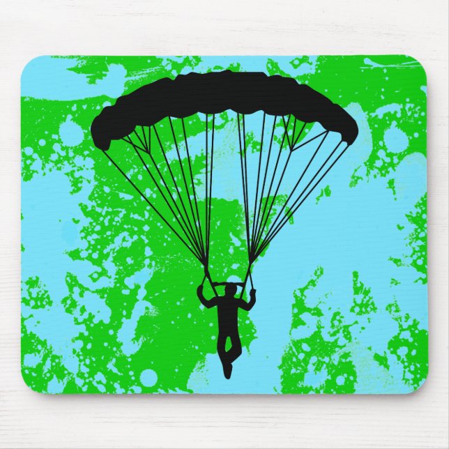 Mousepad silhueta de skydiver (Frente)