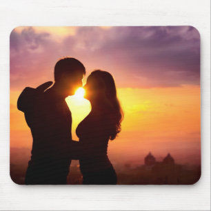 Mousepad Silhueta do casal no por do sol