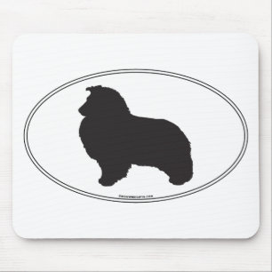 Mousepad Silhueta do Sheepdog de Shetland