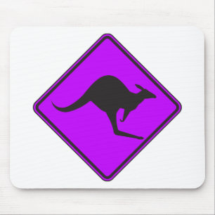 Mousepad Silhueta marsupial de Roo do canguru australiano