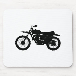 Mousepad Silhueta preta de bicicleta - Escolher cor de fund