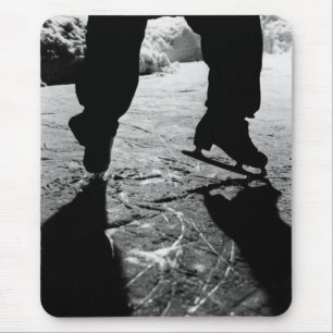 Mousepad Silhueta preto e branco dos skates