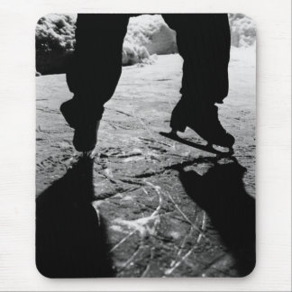 Mousepad Silhueta preto e branco dos skates