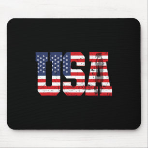 Mousepad Silhueta Retro Do Jogador Esqueleto Bandeira Ameri