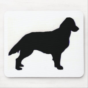 Mousepad silhueta revestida lisa do retriever